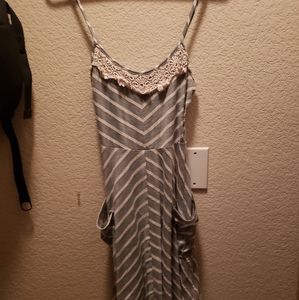 Grey and White Dress